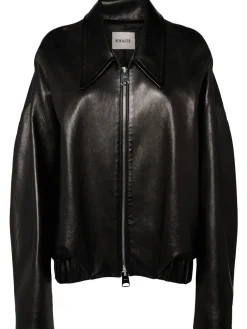 Giacca Odin in pelle con zip