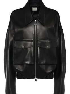 Giacca Owey in pelle con zip