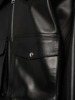 Giacca Owey in pelle con zip