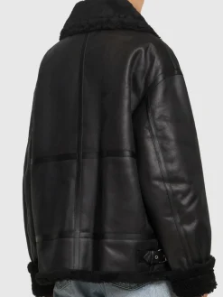 Giacca unisex loose fit in shearling