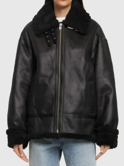 Giacca unisex loose fit in shearling