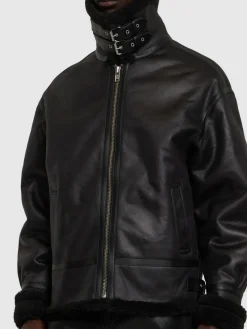 Giacca unisex loose fit in shearling