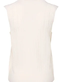 Gilet in maglia di cashmere a trecce