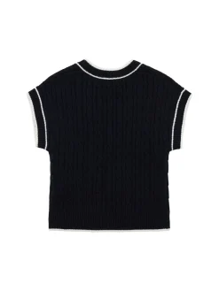 Gilet in maglia di misto lana / scollo a V