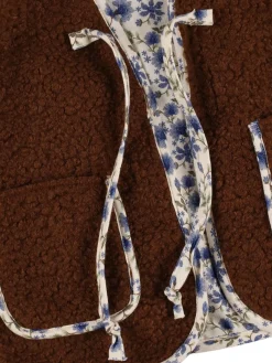 Gilet in teddy a fiori
