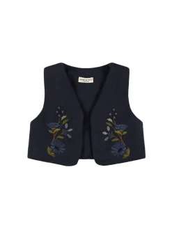 Gilet Talita in cotone con ricami
