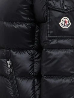 Glesse hooded nylon down jacket