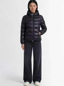Glesse hooded nylon down jacket