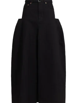 Gonna maxi in denim con spacco frontale