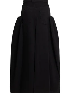 Gonna maxi in denim con spacco frontale