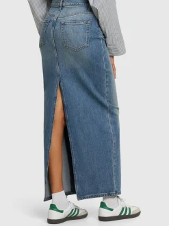 Gonna maxi vita alta Daria in denim
