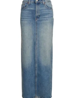 Gonna maxi vita alta Daria in denim