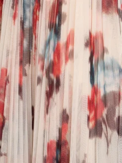Gonna midi in tulle plissé