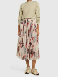 Gonna midi in tulle plissé