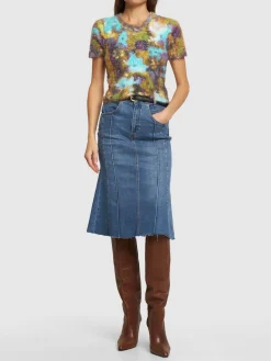 Gonna midi Juliana in denim