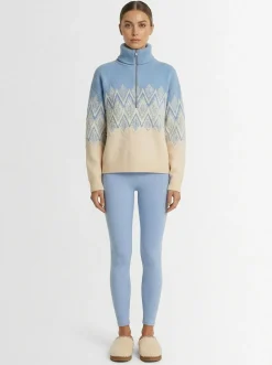 Hedda Fairisle half-zip sweater