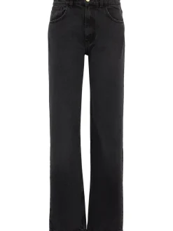 High rise straight jeans