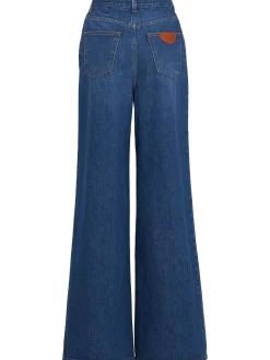 High waist flared denim jeans