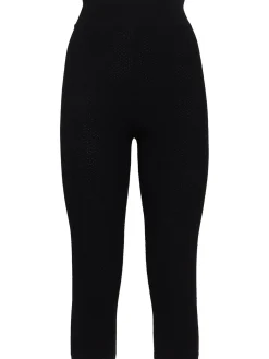 Honeycomb knit stretch viscose pants