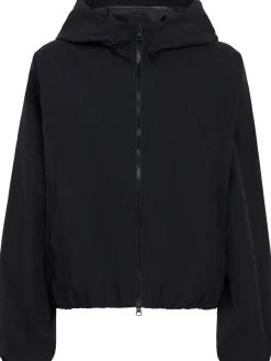 Hooded lightweight taffeta jacket