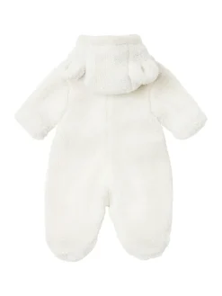 Hooded nylon puffer romper