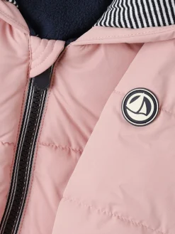 Hooded poly puffer jacket