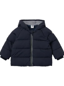 Hooded poly puffer jacket