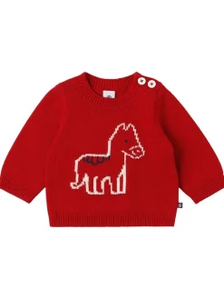 Jacquard knit wool blend sweater