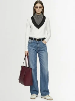 Jeans ampi vita media Lyra