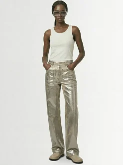 Jeans baggy fit vita bassa Geth in denim