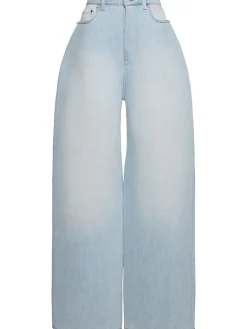 Jeans baggy Picko a vita media in denim accoppiato