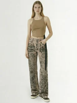 Jeans baggy vita media Geth in denim