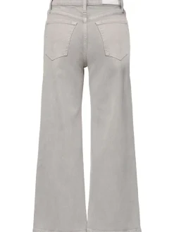 Jeans cropped vita alta e gamba ampia