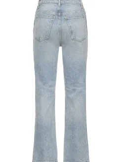 Jeans dritti Abigail in denim di cotone