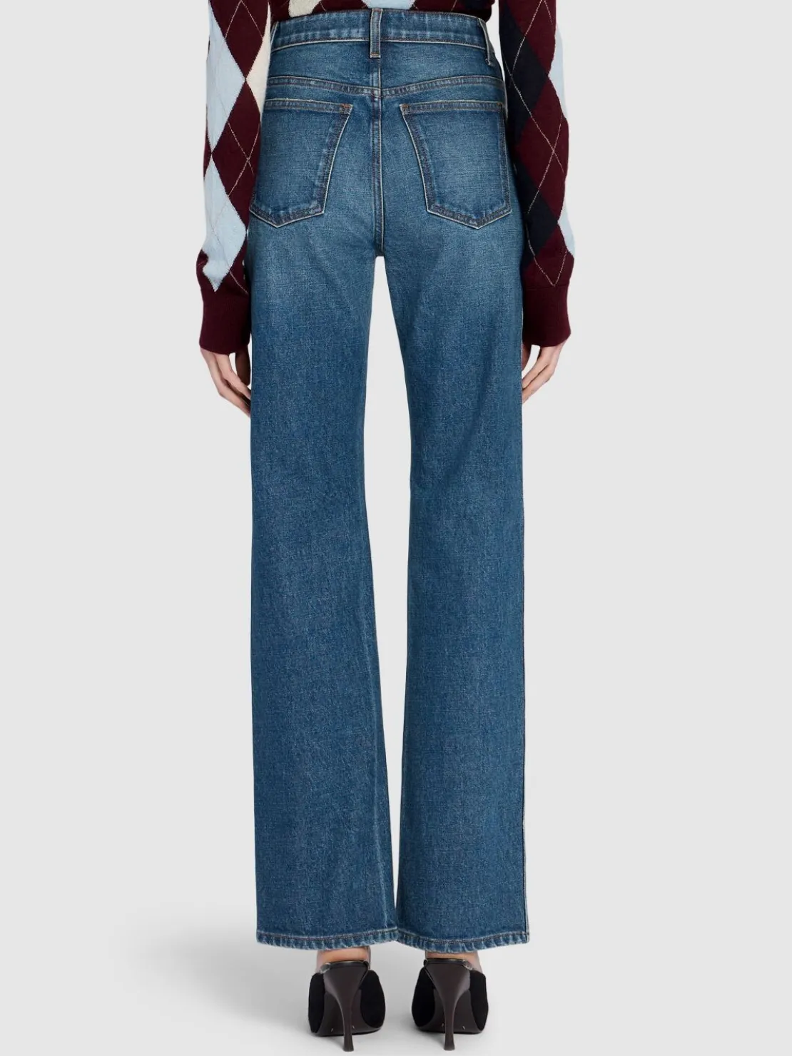 Jeans dritti vita alta Danielle in denim