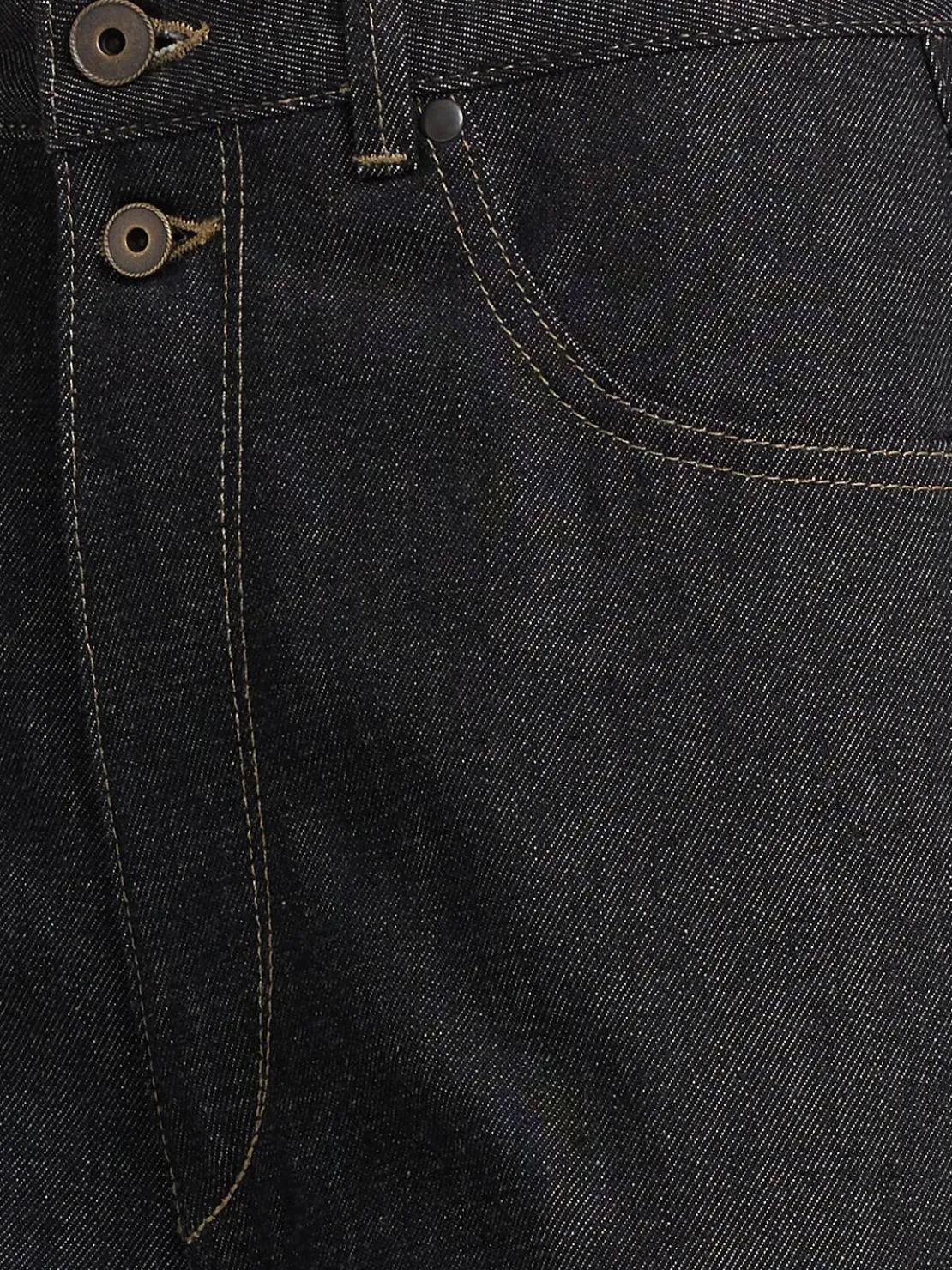 Jeans dritti vita alta in denim