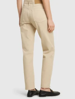 Jeans dritti vita alta Paso in denim