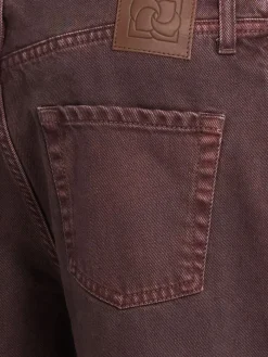 Jeans dritti vita bassa in denim