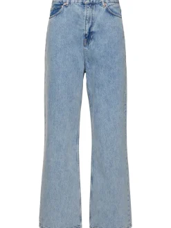 Jeans dritti vita bassa in denim