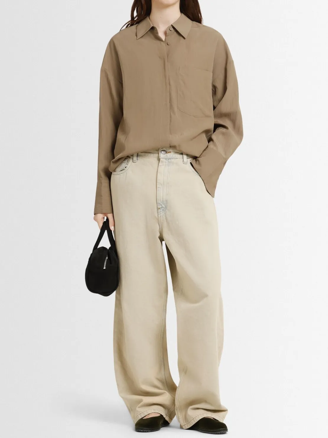 Jeans gamba ampia Brandon in cotone