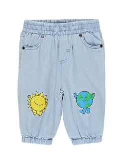 Jeans in cotone stampato