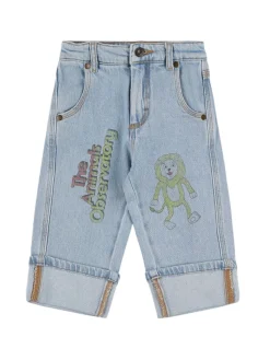 Jeans in cotone stampato stretch