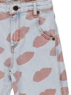 Jeans in cotone stampato stretch
