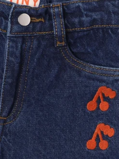 Jeans in denim di cotone con ricami