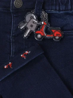 Jeans in denim di cotone stretch