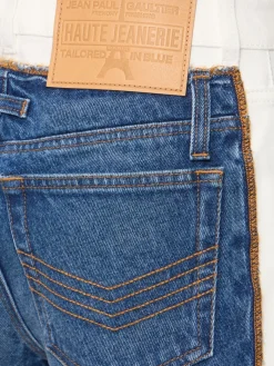 Jeans larghi Petit Grand in cotone trompe l'oeil