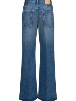Jeans larghi vita alta 2022 in denim