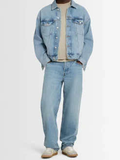 Jeans relaxed fit in denim di cotone