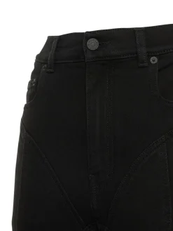 Jeans skinny in denim e jersey