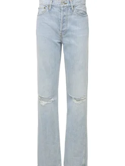 Jeans vita alta loose fit 90s distressed